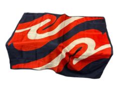 VINTAGE GOLDEN CAMEL HAND ROLLED, HAND PRINTED SILK SCARF