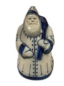 1999 DAVID ELDRETH SALT GLAZED POTTERY FATHER CHRISTMAS HOLIDAY FIGURE