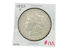 1885-S U.S. MORGAN SILVER DOLLAR