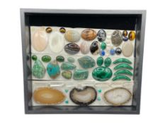 CRYSTAL, GEODE, AND CABOCHON STONES FOR JEWELRY MAKING INCLUDING MALACHITE, TURQUOISE, AND MORE