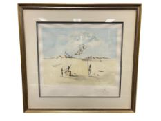 SALVADOR DALI RENOWN SURREALIST ARTIST SIGNED LIMITED EDITION ETCHING MOMENTS OF LOST TIME
