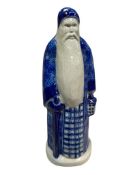 1999 DAVID ELDRETH SALT GLAZED POTTERY FATHER CHRISTMAS HOLIDAY FIGURE