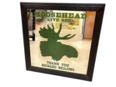 MOOSEHEAD LIVE BIG CANADIAN LAGER BEER ADVERTISEMENT BAR SIGN MIRROR