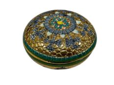 VINTAGE AMALFI ZECCHINO ITALIAN POTTERY HAND PAINTED CERAMIC SMALL COVERED TRINKET BOWL