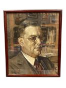 HANS MEYER-KASSEL GERMAN BORN, NEVADA ARTIST ORIGINAL PASTEL PORTRAIT DR. HERBERT N. SHENTON