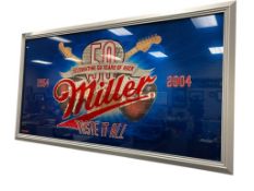 FENDER / MILLER LITE CELEBRATING 50 YEARS 1954-2004 MIRRORED SIGN