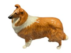 VINTAGE BESWICK ENGLISH POTTERY HAND PAINTED DOG FIGURINE LOCHINVAR OF LADY PARK