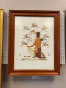 ANTOWINE WARRIOR NATIVE AMERICAN ARTIST PERSONALIZED LIMITED EDITION PRINT TITLED THE HISTORIAN
