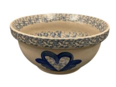 1991 BEAUMONT BROTHERS POTTERY SPONGEWARE SALT GLAZED POTTERY BOWL