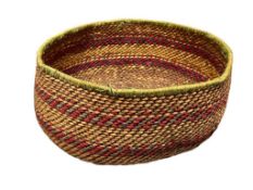 CIRCA 1930'S HAVASUPAI GRAND CANYON HAND MADE TWINED AND COILED BASKET