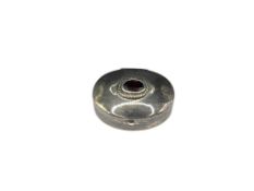 VINTAGE STERLING SILVER OVAL CUT GARNET PILL BOX