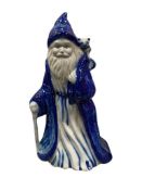 1999 DAVID ELDRETH SALT GLAZED POTTERY FATHER CHRISTMAS FIGURINE