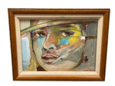 ALONSO PEREIRA COLOMBIAN BORN ARTIST ORIGINAL OIL ON CANVAS BOARD IMPRESSIONIST PORTRAIT