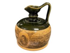 ANTIQUE ROYAL DOULTON STONEWARE POTTERY LAMBETH JOHN DEWAR & SONS ADVERTISMENT WHISKY JUG