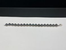 STERLING SILVER TUSCANY PEARL LINK BRACELET