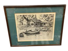 LIONEL BARRYMORE PRINT OF AN ETCHING TITLED POINT PLEASANT