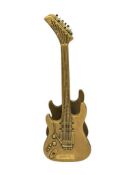 HARD ROCK HOTEL AND CASINO SOLID BRASS GUITAR DOOR HANDLE SET