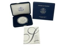 2007-W AMERICAN SILVER EAGLE PROOF .999 FINE SILVER DOLLAR