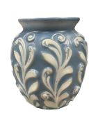1930'S ART DECO PHOENIX / CONSOLIDATED GLASS COMPANY FERN SCROLL DESIGN GLASS VASE