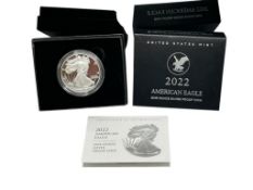 2022-W AMERICAN SILVER EAGLE PROOF .999 FINE SILVER DOLLAR