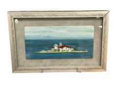 ORIGINAL MINIATURE OIL ON BOARD MEDITERRANEAN PAINTING