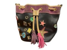 DOONEY & BOURKE LYNDSEY LOHAN BLACK #6 BUCKET LADIES PURSE