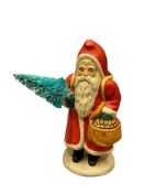 1999 VAILLANCOURT FOLK ART CHALKWARE HAND PAINTED FIGURINE FATHER CHRISTMS OF THE APPLE ORCHARD