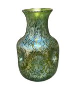 BOHEMIAN LOETZ PHANOMEN GREEN IRIDESCENT ART GLASS VASE BY JOHANN LOETZ AUSTRIAN GLASS MAKER