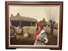 ZHU XI ORIGINAL OIL ON CANVAS DATED 1993