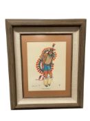 JOHNNY TGER JR. NATIVE AMERICAN ARTIST LIMITED EDITION PRINT TITLED DANCER'S DESIRE NO. 12198/1500