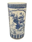 BLUE AND WHITE PORCELAIN CHINOSERIE UMBRELLA / CANE STAND