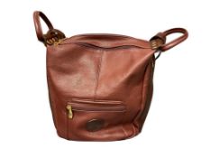 VALENTINA IN PELL ITALIAN MADE BROWN PEBBLED LEATHER FASHION DESIGNER BAG