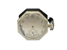 1900 ELGIN 15 JEWELS OPEN FACE POCKET WATCH FEATURING OCTAGON SHAPE