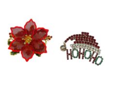 EISENBERG ICE AND KENNETH COLE DESIGNER SIGNED CHRISTMAS HOLIDAY BROOCHES