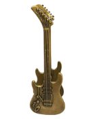 HARD ROCK HOTEL AND CASINO SOLID BRASS GUITAR DOOR HANDLE SET