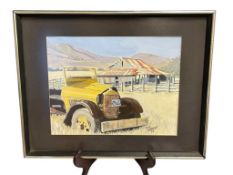 CARL SYPKENS ORIGINAL WATERCOLOR ON CANVAS