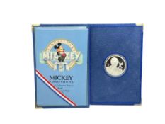 1988 DISNEY MICKEY 60 YEARS WITH YOU .999 FINE SILVER PROOF COIN
