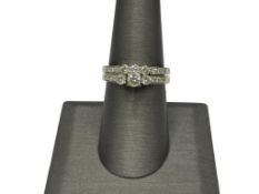 14K WHITE GOLD DIAMOND ENGAGEMENT SET