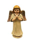 1993 VAILLANCOURT FOLK ART CHALKWARE ANGEL HAND PAINTED FIGURINE NO. 121/587