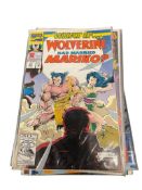 13 ASSORTED MARVEL COMIC BOOKS,WOLVERINE, SPIDER-MAN, X-MEN, SILVER SABLE