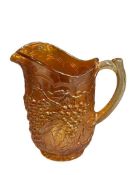IMPERIAL MARIGOLD CARNIVAL GLASS PITCHER GRAPE AND VINE PATTERN CIRCA 1927-1931