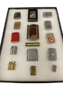 15 VINTAGE LIGHTERS WELLINGTON, ZIPPO, OMEGA, CHAMP, PACTON, AND OTHER MAKERS