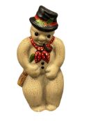 1999 VAILLANCOURT FOLK ART CHALKWARE HAND PAINTED FIGURINE SNOWMAN NO. 610/9834