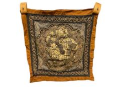 EARLY 20TH CENTURY KALGA BURMESE TAPESTRY WITH ELABORATE DESIGN
