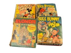 1948 THE LITTLE BIG BOOK CHILDRENS HARDBACK BOOKS MICKEY MOUSSE, RED RYDER, BUGS BUNNY, BLONDIE
