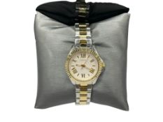 LADIES FOSSIL MINI CECILE MODEL TWO-TONE STAINLESS-STEEL WRISTWATCH