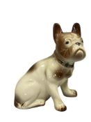 MID-CENTURY CERAMIC POTTERY SITTING FRENCH BULLDOG FIGURINE