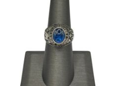 VINTAGE STERLING SILVER JOSTEN'S 1977 FARMINGTON EAGLES HIGH SCHOOL CLASS RING