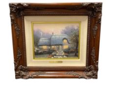 THOMAS KINKADE PAINTER OF LIGHT LIMITED EDITION PRINT ON CANVAS TITLED THE LIT PATH NO. 1426/1900