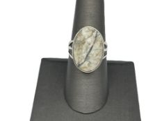 STERLING SILVER WHITE BUFFALO RING